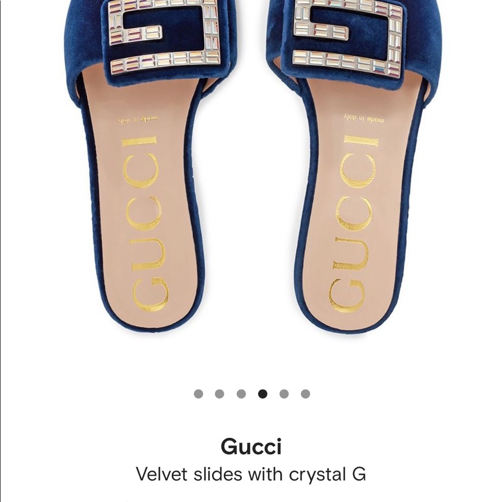 Gucci velvet slides